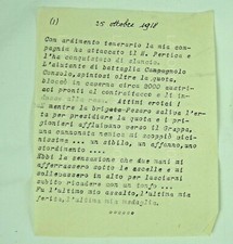 MANOSCRITTO ARDITI ww1 BERSAGLIERI LODOVICO LOMMI XXIII FIORENZUOLA D'ARDA 