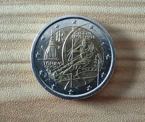 Moneta euro giochi invernali - giochi,