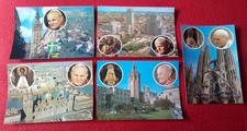 LOTE DE 5 POSTALES VISITA PAPA