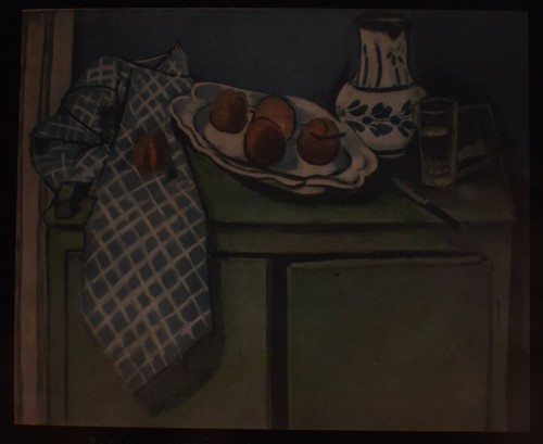Magic lantern slide still life - lantern,