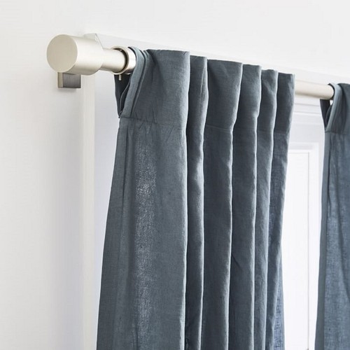 Tenda lino colore blu - lino,