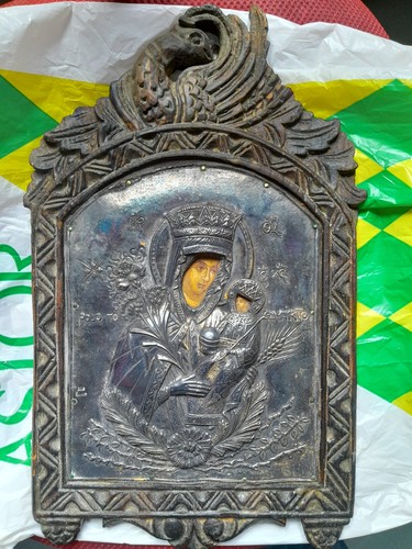 Icona russa madonna bambin - russa, e