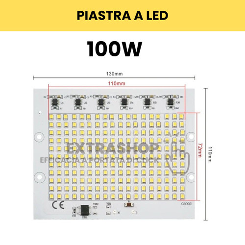 Piastra led cob 100w - piastra,
