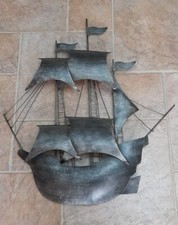 Galeone ferro battuto - decorazione da parete- artigianato italiano