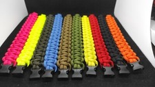 3 Bracciali in Paracord fatti a mano colore a scelta,fatti su misura Outdoor 
