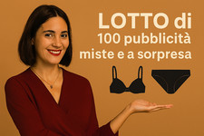 Lotto 100 pubblicità vintage originali – Moda intima reggiseno (anni ’50–2000)