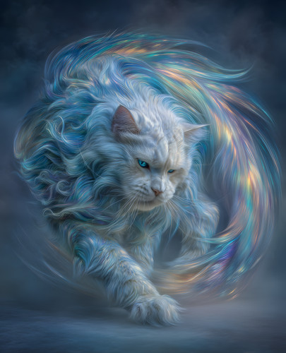 Stampa gatto fantasia - gatto,