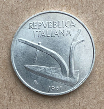 Italy, 10 Lire, 1967-R, KM#93
