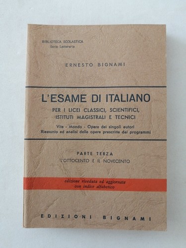 Ernesto bignami esame di - bignami, "l'esame