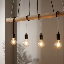 Lampada A Sospensione In Legno