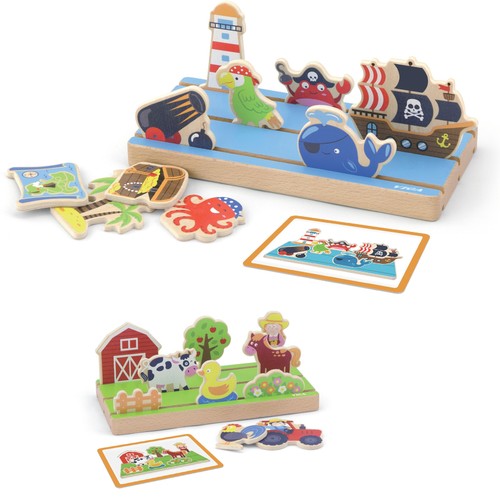 Viga puzzle legno per - puzzle, in
