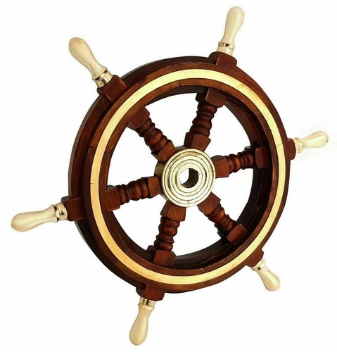 Ruota canna legno - ottone, 6