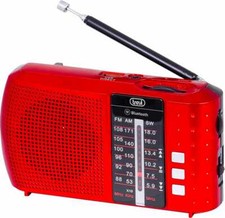 TREVI Radiolina Portatile Analogica Radio FM Bluetooth USB Mp3 Rosso RA 7F20 BT