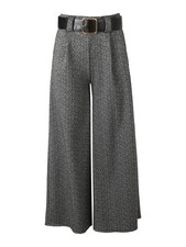 Daystar Pantaloni donna a palazzo con cintura - grigio
