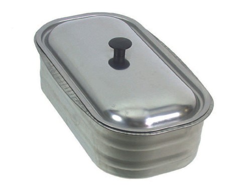 Vaschetta inox con coperchio