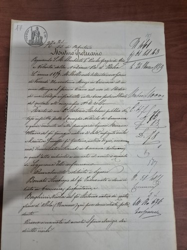 Documenti antichi atto - documenti,