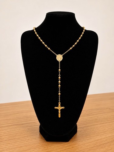 Collana rosario acciaio - in,