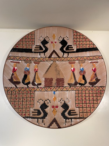 Piatto ceramica sarda vintage