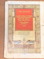 MARANGONI - LA SECONDA MOSTRA INTERNAZIONALE DELLE ARTI - MONZA, 1925
