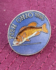 Spilla smaltata Fish Ohio 1990