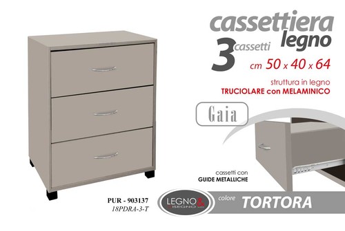 Cassettiera comodino studio - cassettiera,