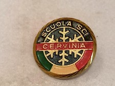 Distintivo pin spilla badge SCUOLA CERVINIA sci ski ALPINO slalom discesa libera