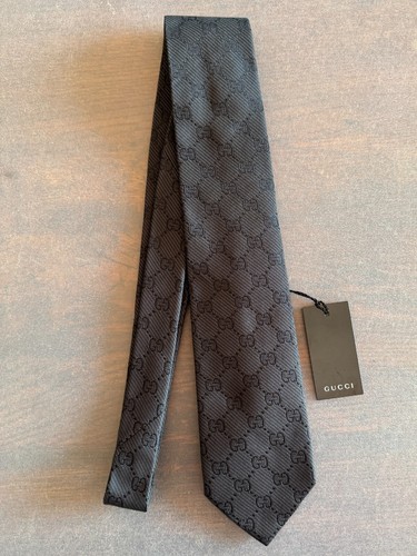Cravatta gucci nera logo - cravatta,