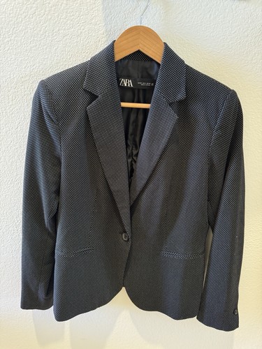 Giacca blazer zara nero bianco - giacca,