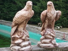 COPPIA DI AQUILE STATUA AQUILA