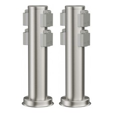 2x colonnina PORU da giardino per esterno IP44 4 vie acciaio inox acciaio inox
