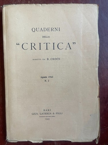 Quaderni della critica - critica, n.