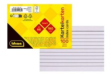Idena - Schede DIN A6, 100