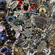 LOTTO LAVORO ROTTO BIGIOTTERIA VINTAGE RICAMBIO RIPARAZIONE RACCOLTA ARTIGIANATO 1,8kg