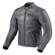 Giacca moto Rev'it Restless giacca pelle taglia 54 blu jacket vintage cafe racer