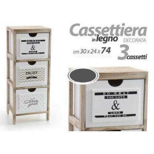 Mobile cassettiera legno con - legno, 3