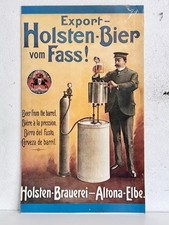 Insegna vintage Holsten-Bier su cartone Quadro Cartello pub birreria Birra 48x81