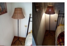 piantana da terra tre piedi  paralume in vimini     whapp 3669887414