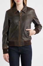 Bomber donna vera pelle
