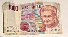 Banconota 1000 Lire Montessori
