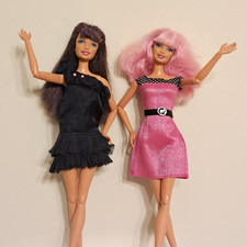Coppia abiti Barbie Fashionistas rosa nero -NO DOLLS