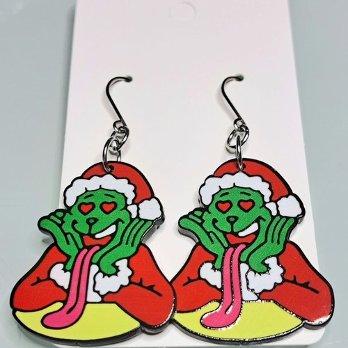 Orecchini natalizi grinch - orecchini,