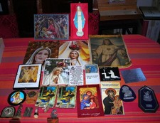 LOTTO OGGETTI RELIGIOSI IMMAGINI SACRE VINTAGE