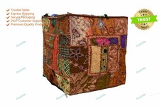 Nuovo Indiano Patchwpork Pouf Ottomano Poggiapiedi Cover Puf Pavimento Pillow