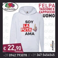 FELPA CAPPUCCIO TASCONE UOMO STAMPA LA CASA DI CARTA 8 PERSONALIZZATA STAMPATA