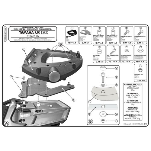 Plate yamaha 1300 fjr - 1300,