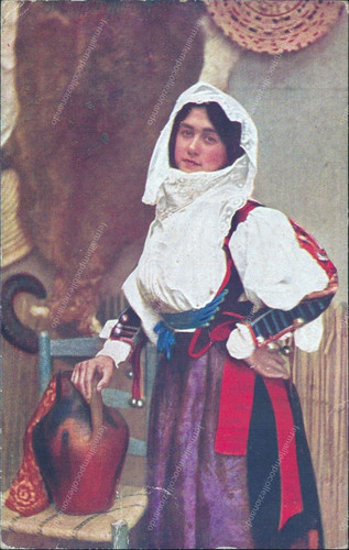 Ct412 cartolina costume - costume, sardo