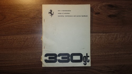 Ferrari 330 manuale d uso - ferrari, d'uso