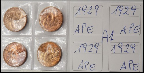 1929 monete regno - italia, in