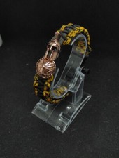 Bracciale in Paracord Spartan Edition Black/ Orange Grillo in Metallo Su misura 