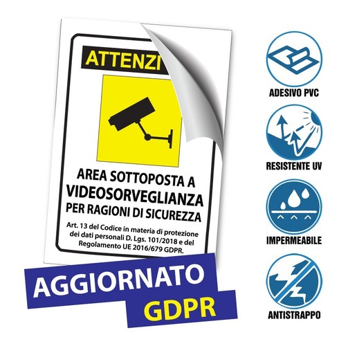 Adesivo cartello targa - targa, area